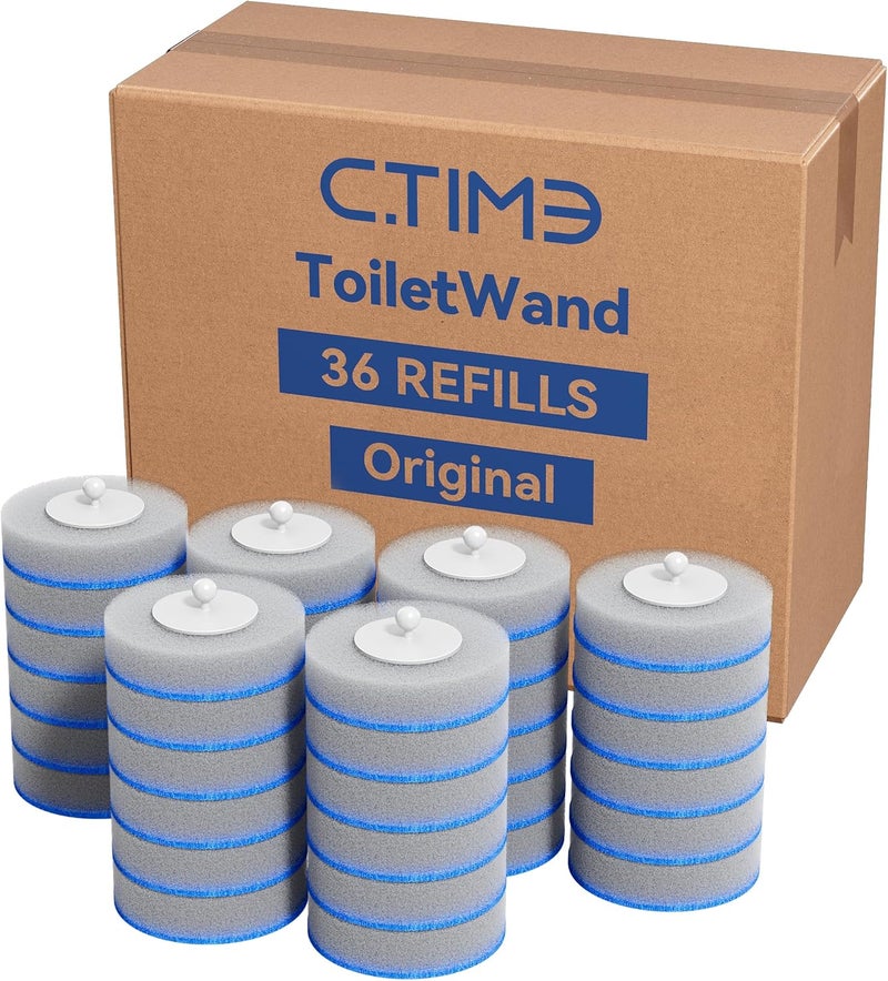 CTIME - 36 Replacement Toilet Brush Heads, Suitable for Bathrooms and Toilets - Image 1